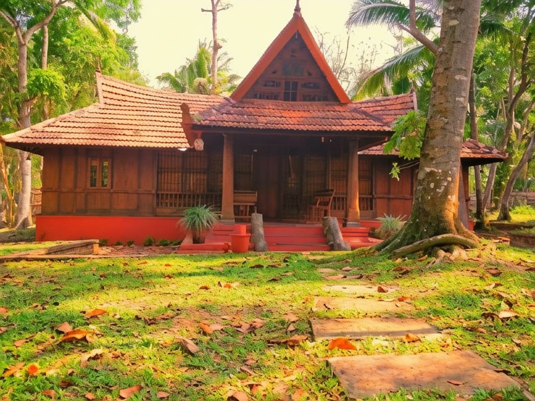Palathra Heritage wooden cottage exterior surrounded by trees